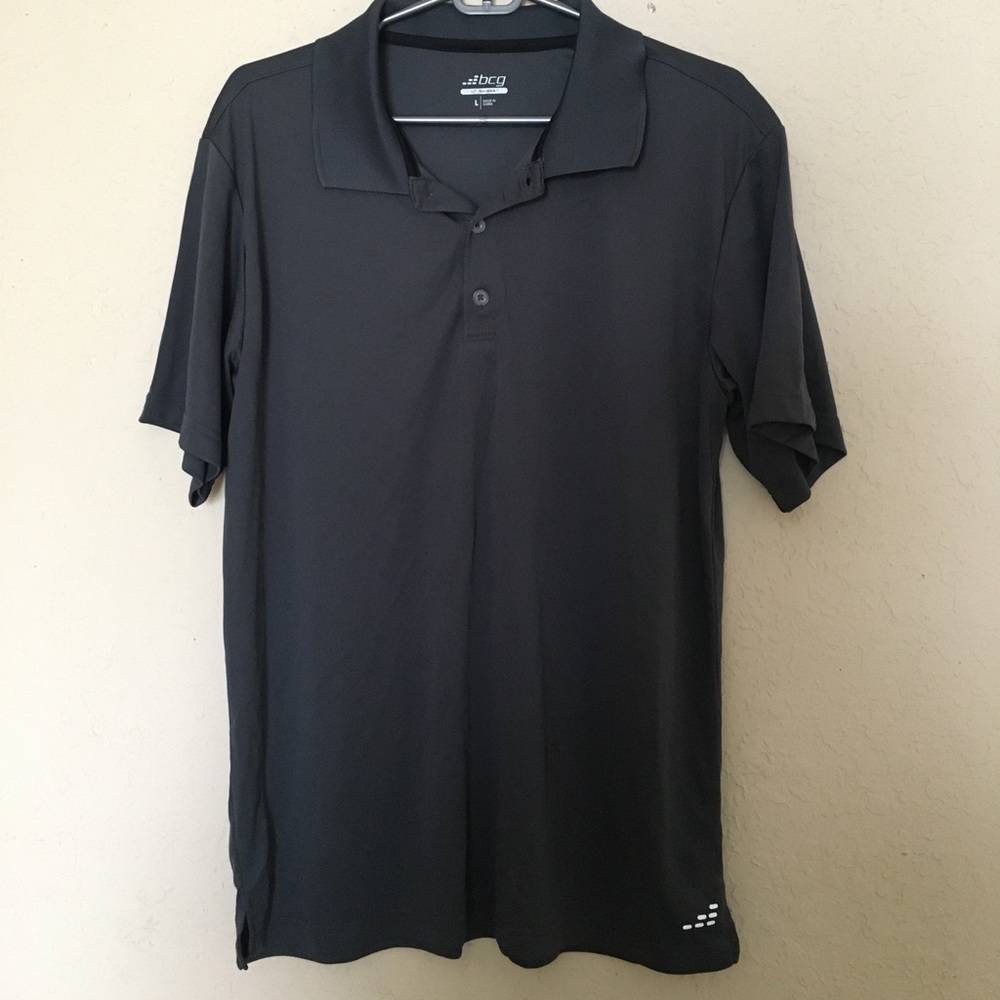 grey collared shirt